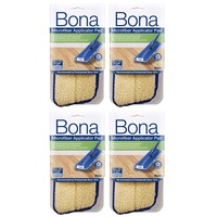 4PK Bona Microfibre Applicator Pad for Wood Refresher/Polish Floor Mop Cleaning