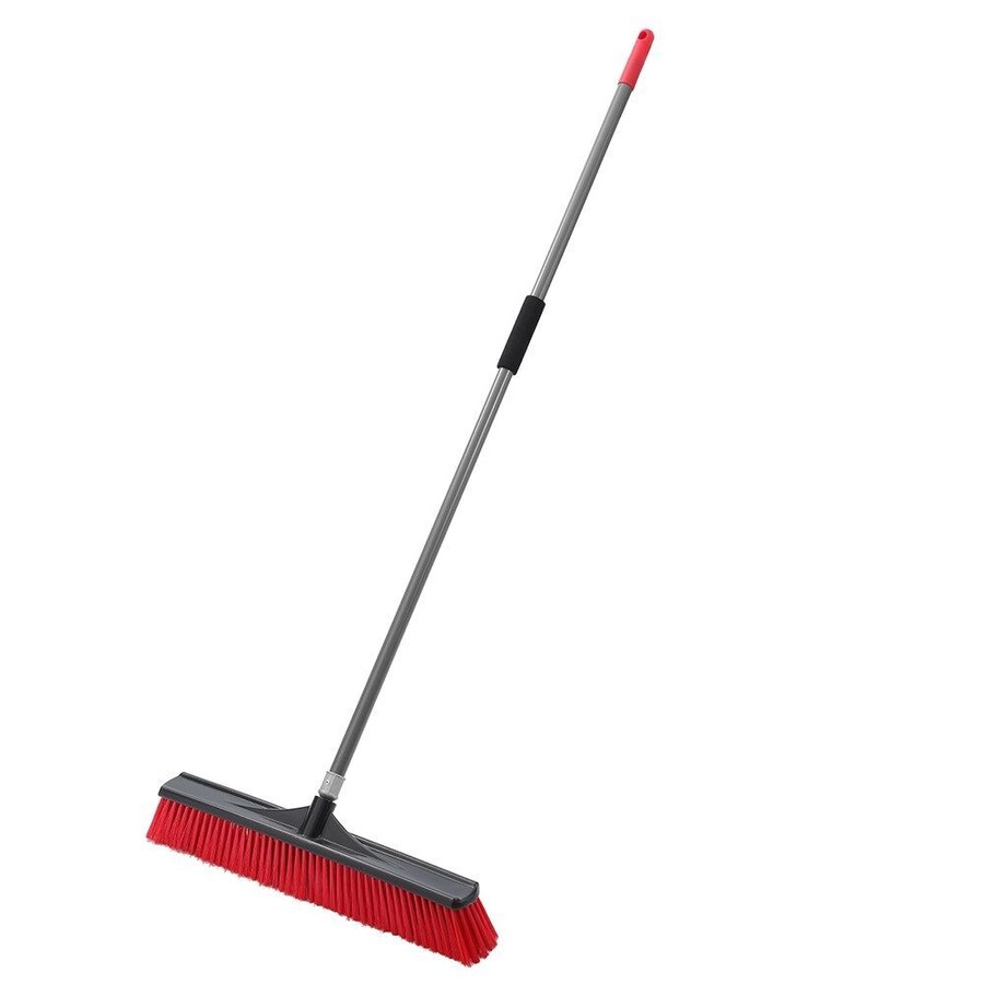 4PK Boxsweden Prime Outdoor Heavy Duty Broom w/ Comfort Grip Handle 60cm Assrtd