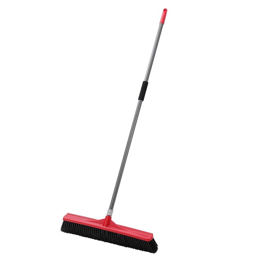 4PK Boxsweden Prime Outdoor Heavy Duty Broom w/ Comfort Grip Handle 60cm Assrtd