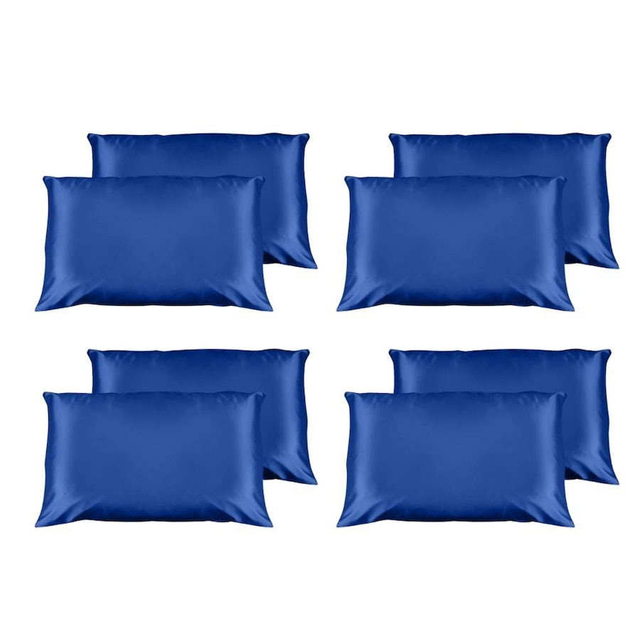 4PK Casa Decor Luxury Satin Pillowcases Twin Pack Pillow Cover 51x76cm Navy