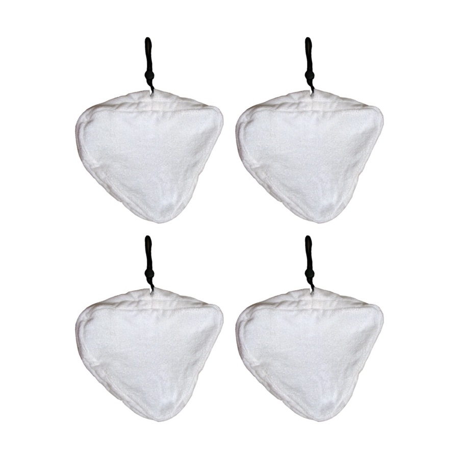 4PK Cleanstar Replacement Steam Mop Pad For Eurohome & Genius 2-In-1 White