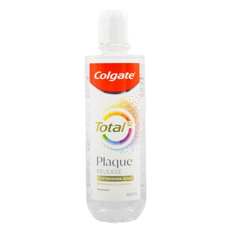 Buy 4PK Colgate Total 12 Mouthwash Plaque Release Clear Mint 500ml ...