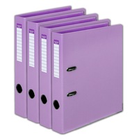 4PK Colour Hide A4 Half Lever Arch File PE Folder/Binder Document Organiser PP
