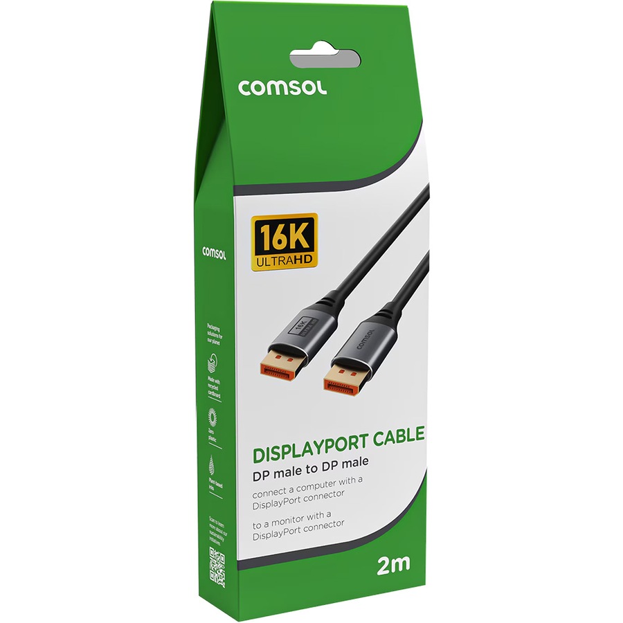Buy 4PK Comsol DisplayPort Male-Male Computer Cable V2.1a 16K 2 Metres ...
