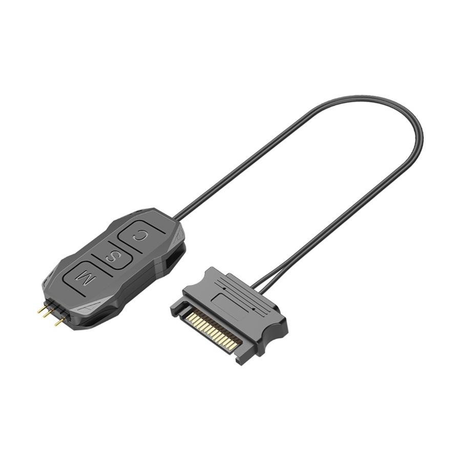 4PK Cruxtec SK1 ARGB Controller SATA 15-Pin Male to 5V 3-Pin W/ Remote