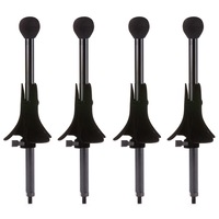 4PK Hercules Soprano Saxophone/Flugelhorn Velvet Peg for Stand/Holder Black