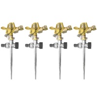 4PK Impulse Sprinkler Metal Water Lawn/Garden Spray/Irrigator/Watering for Hose