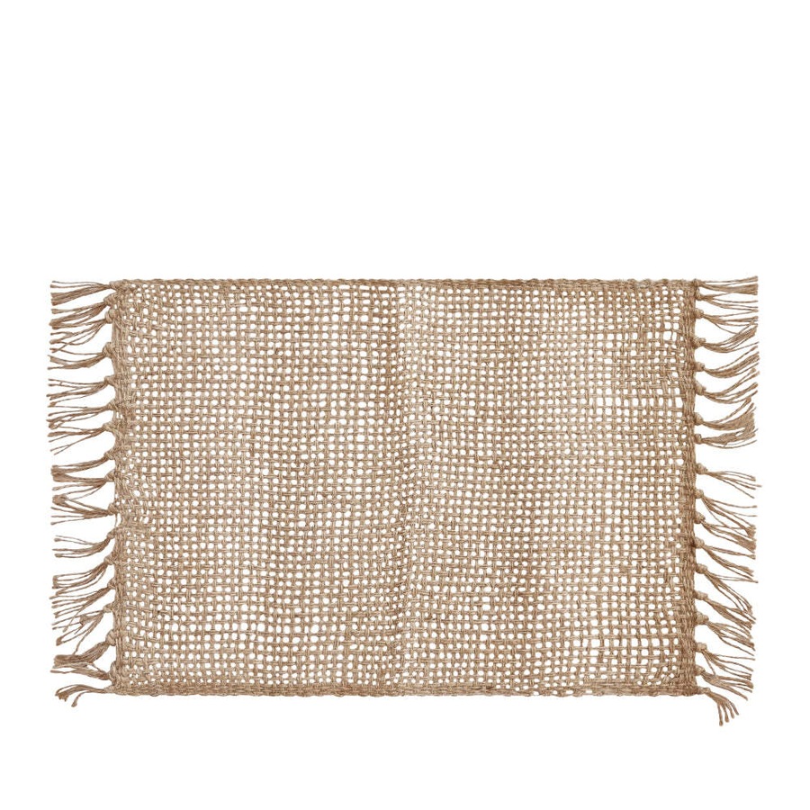 4PK J.Elliot Home Rowan 33x48cm Jute Placemat Table Protector Rectangle Natural