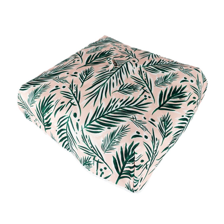 4PK Kitchenware Co Insulated Oxford Food Cover Pink/Green Leaf Design 65x54x15cm