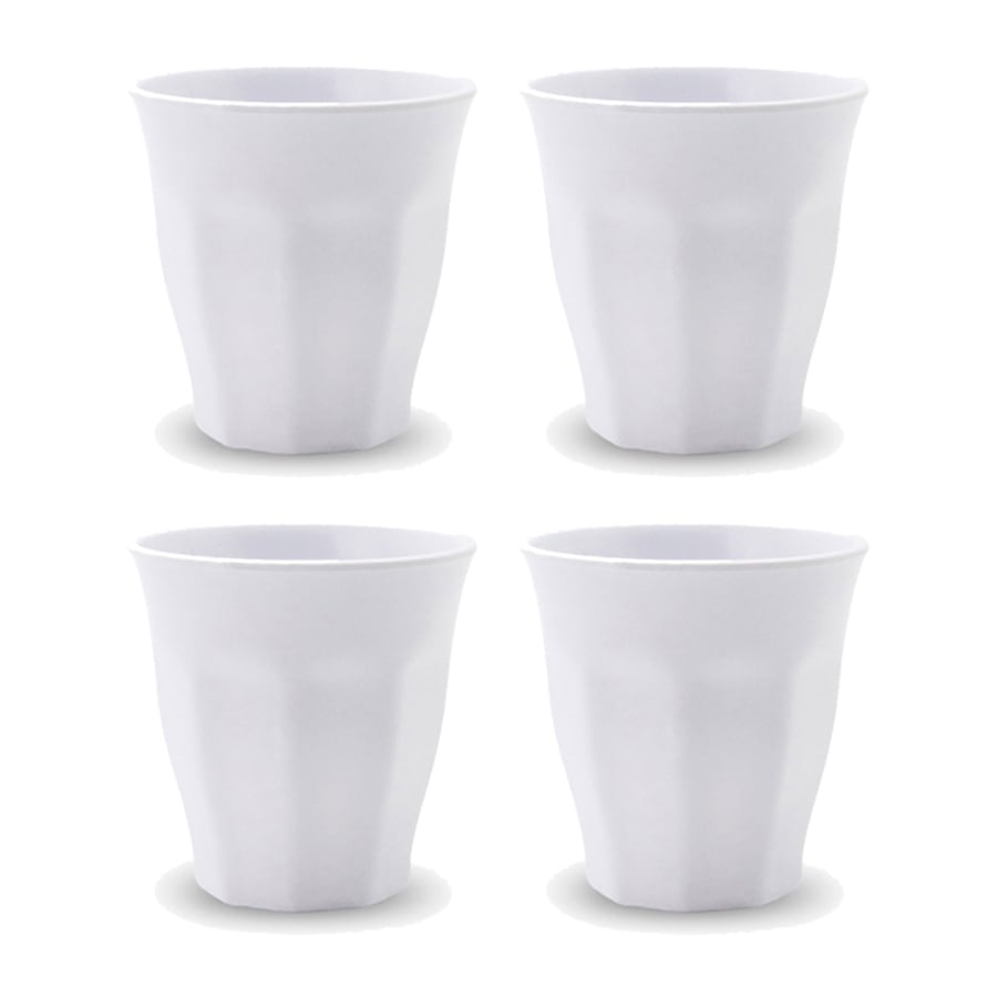 4PK Lemon Lime Melamine Cup Drinking 300ml Water/Juice Kitchen Drink Tumbler WHT
