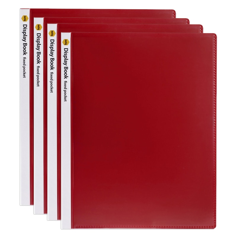 Buy 4PK Marbig 40-Page A4 Non-Refillable Document/File Display Book w ...