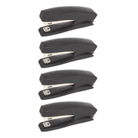 4PK Marbig No.10 16 Sheets Full Strip Stapler Paper Binder Office/School Black