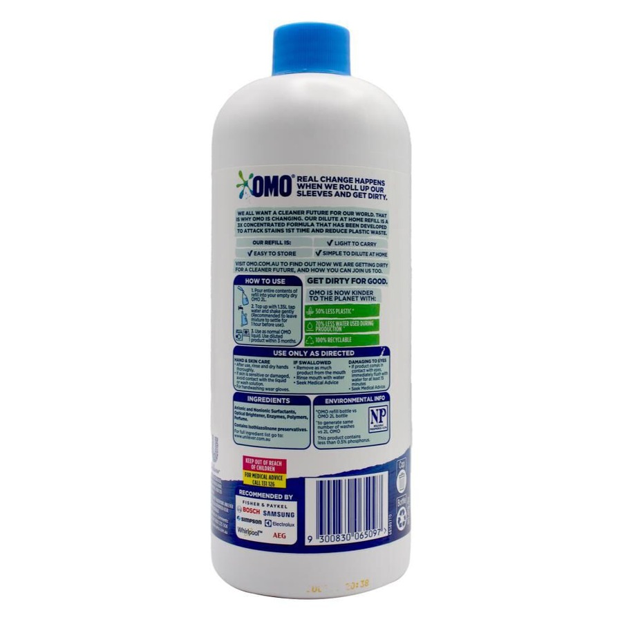 Buy 4PK Omo Dilute At Home Refill Laundry Liquid Detergent 655ml ...