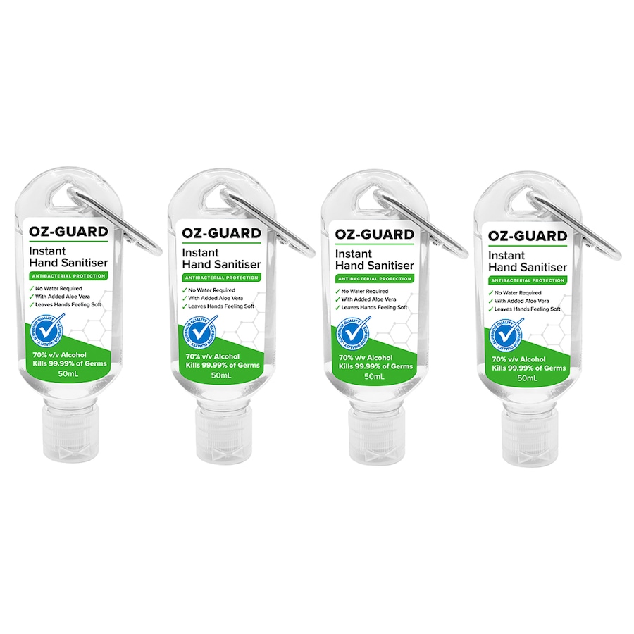 4PK Ozguard Kids Hand Care Sanitiser Antibacterial Protection w/ Aloe Vera 6y+