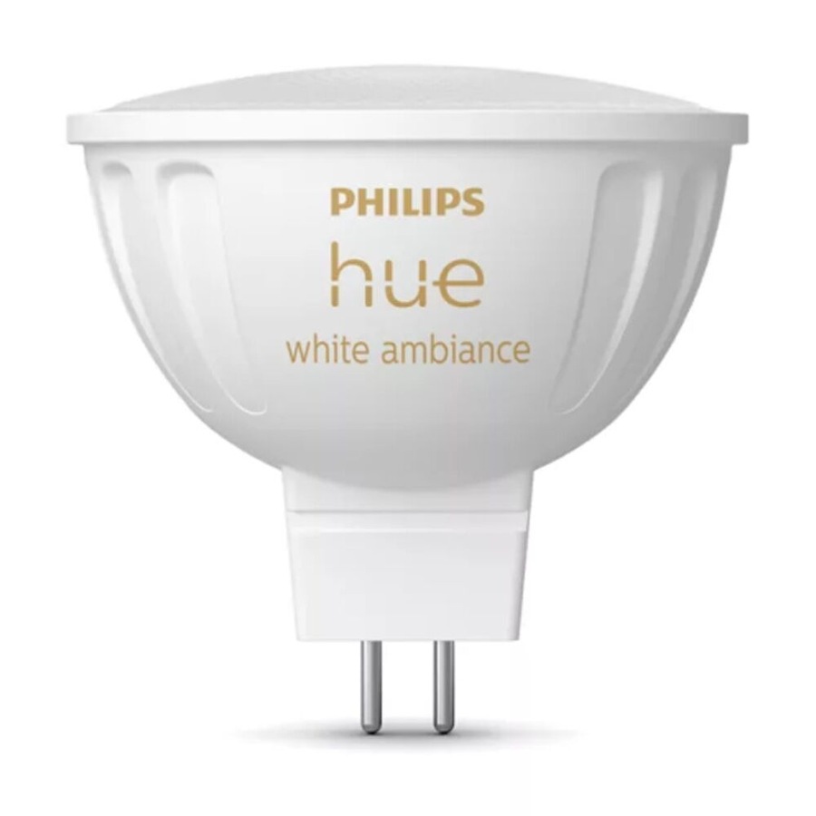 4PK Philips Hue Warm to Cool White Ambience MR16 Smart Lightbulb 5.1W