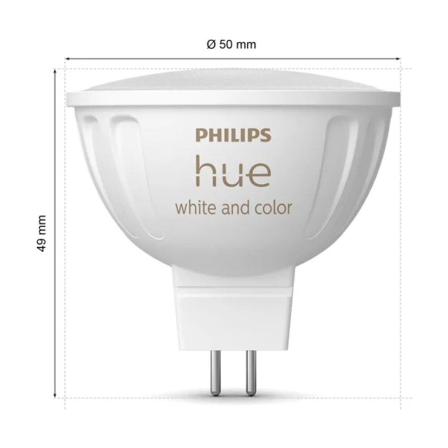 4PK Philips Hue White/Colour Ambience MR16 Smart LED Lightbulb 5.0W