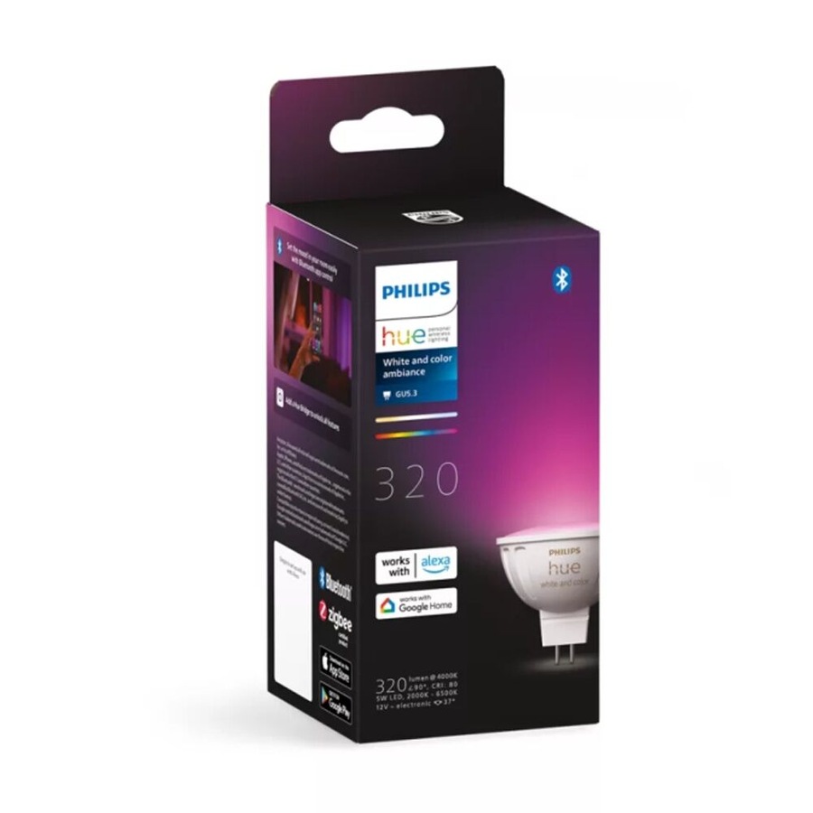 4PK Philips Hue White/Colour Ambience MR16 Smart LED Lightbulb 5.0W