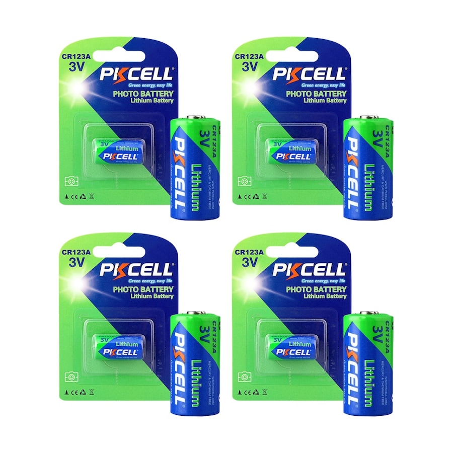 4PK Pkcell 3V Lithium Cr123A Battery Photo CR123A CR17345 Rechargeable Batteries