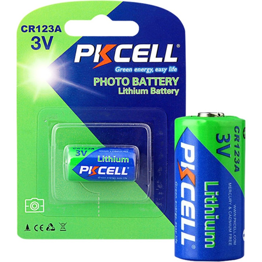 4PK Pkcell 3V Lithium Cr123A Battery Photo CR123A CR17345 Rechargeable Batteries