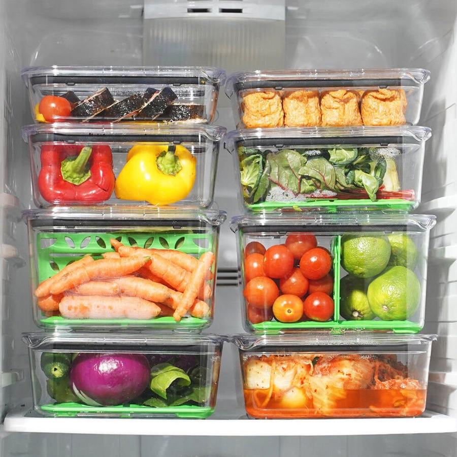 4PK Prepara LatchLok Click 1L Rectangular Airtight Food Container 20.35cm