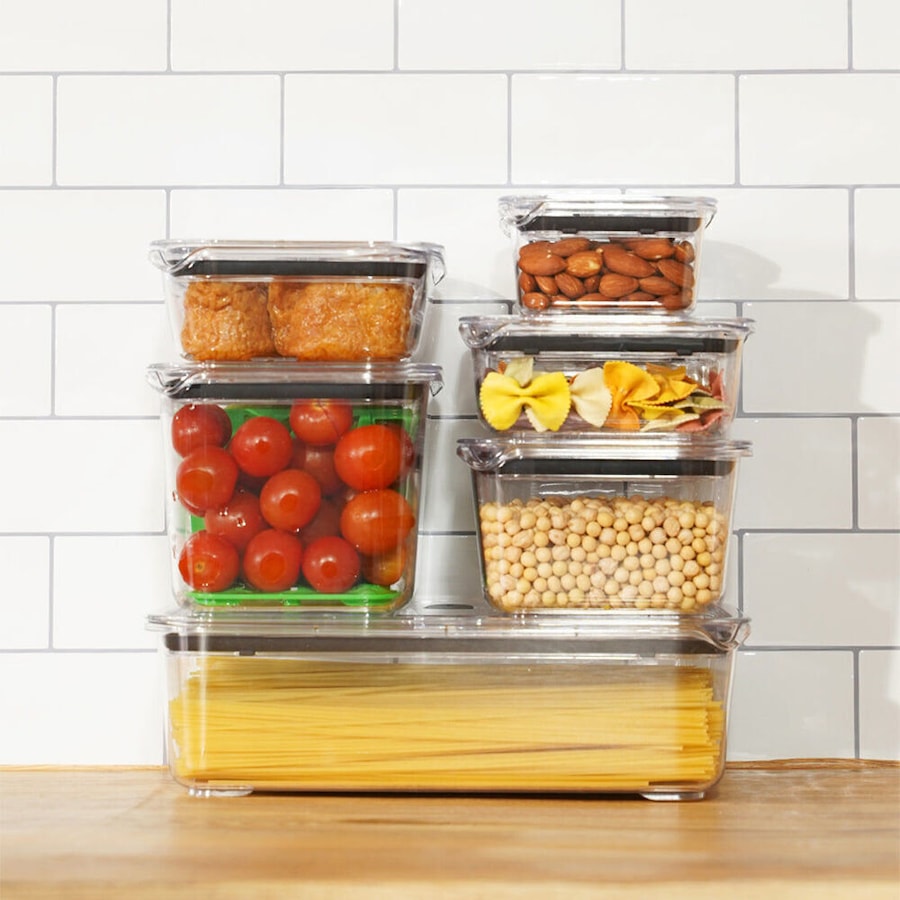 4PK Prepara LatchLok Click 1L Rectangular Airtight Food Container 20.35cm