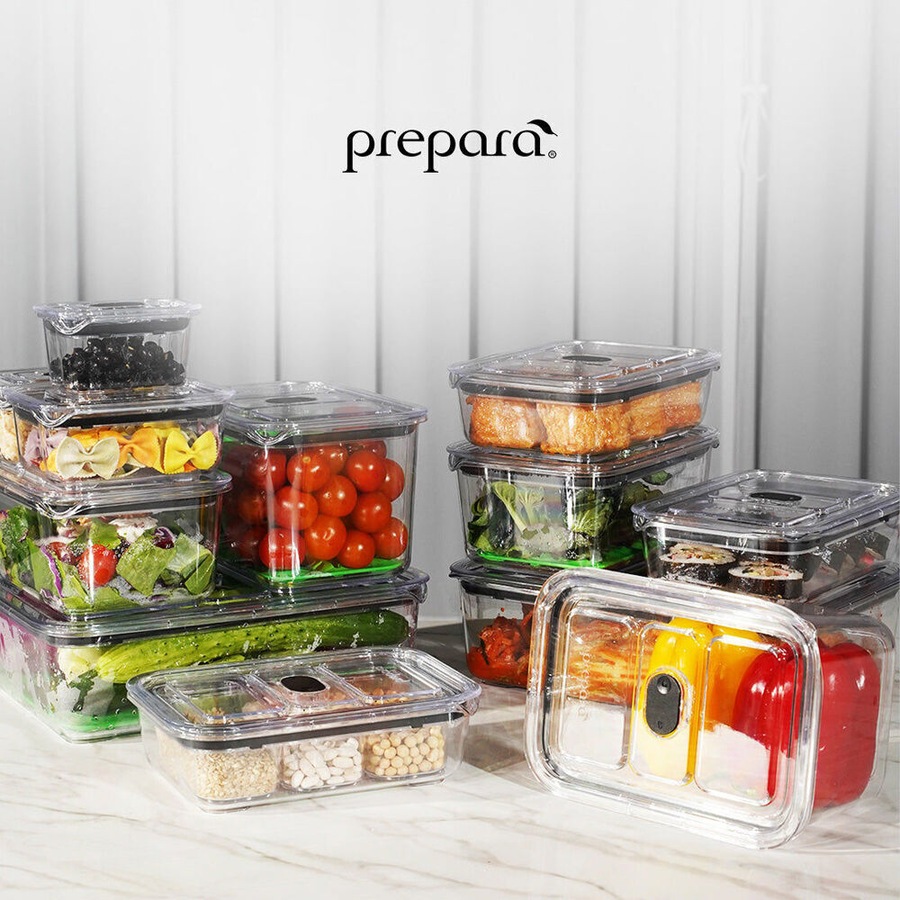 4PK Prepara LatchLok Click 1L Rectangular Airtight Food Container 20.35cm