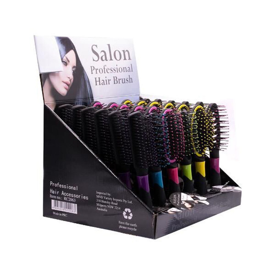 4PK Salon Professional Women's Hair Brush Comb w/ Quality Bristles Assorted