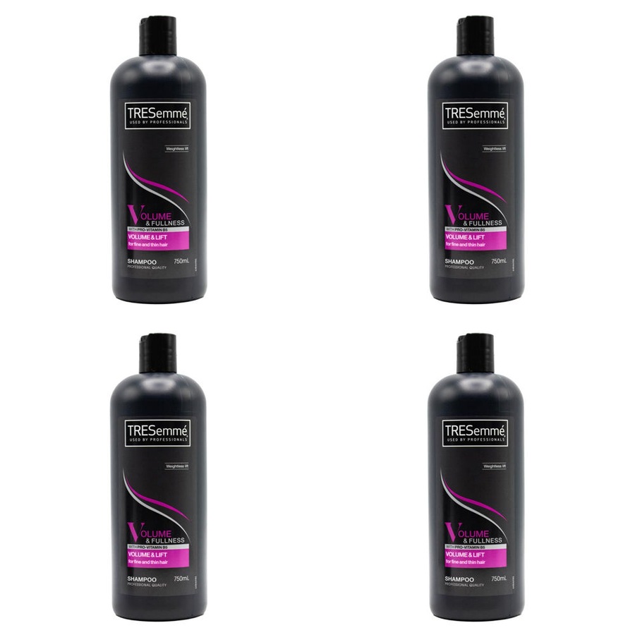 4PK Tresemme 750ml Shampoo Volume & Fullness Bath/Shower For Fine & Thin Hair