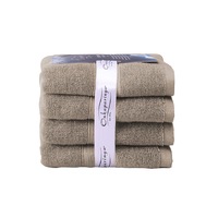 4PK Ultimate Alanya Turkish Cotton Hand Towel 550Gsm Highly Absorbant Almond
