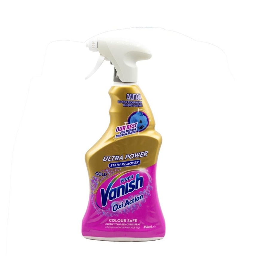 4PK Vanish Preen Oxi Action Ultra Power Gold Fabric Stain Remover Spray 450ml