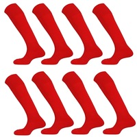 4PR Mitre Mercury Plain Football Sports Boy Socks Euro 30-35 UK 12-2 Scarlet