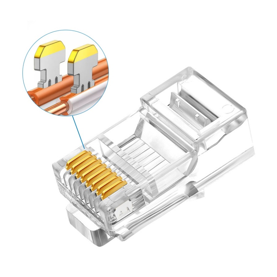 Buy 4x 50pc Cruxtec C6-UR50 RJ45 CAT6 UTP Connectors 24K Gold Plated ...