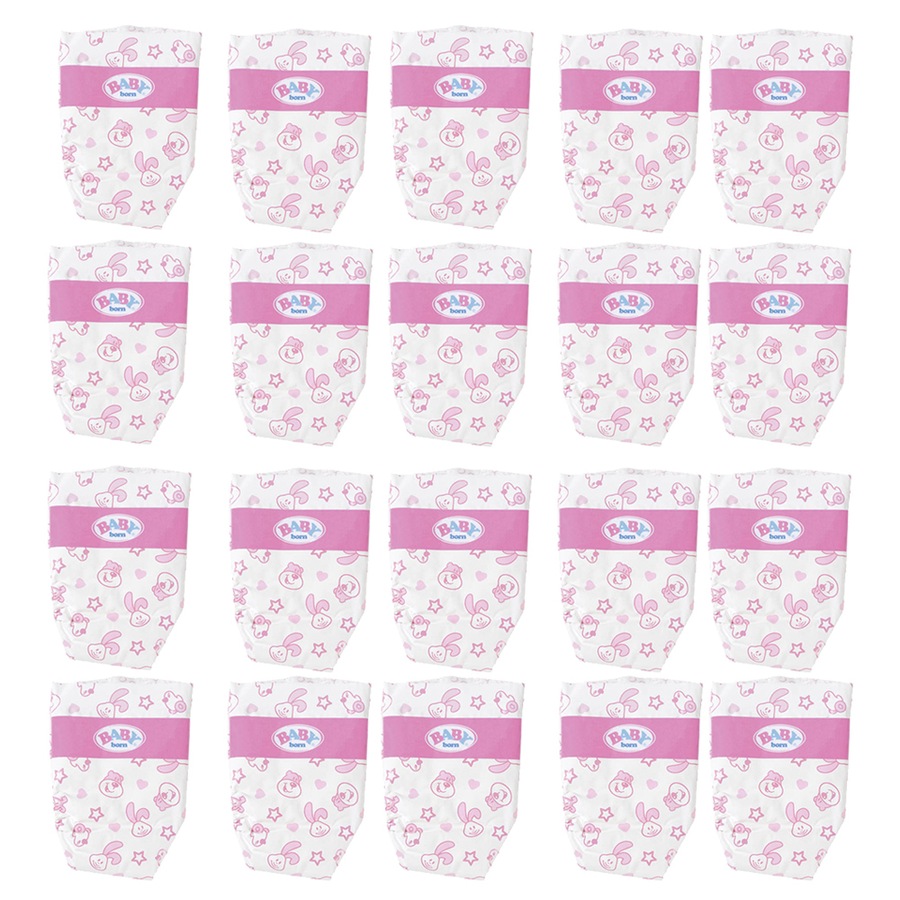 4x 5pc Baby Born Doll Nappies/Diaper Doll's Accessories for 43cm Kids Dolls 3y+