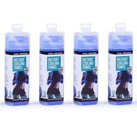 4x 66cm Instant Cooling Towel Gym/Workout Reusable Copper Infused Towel Blue
