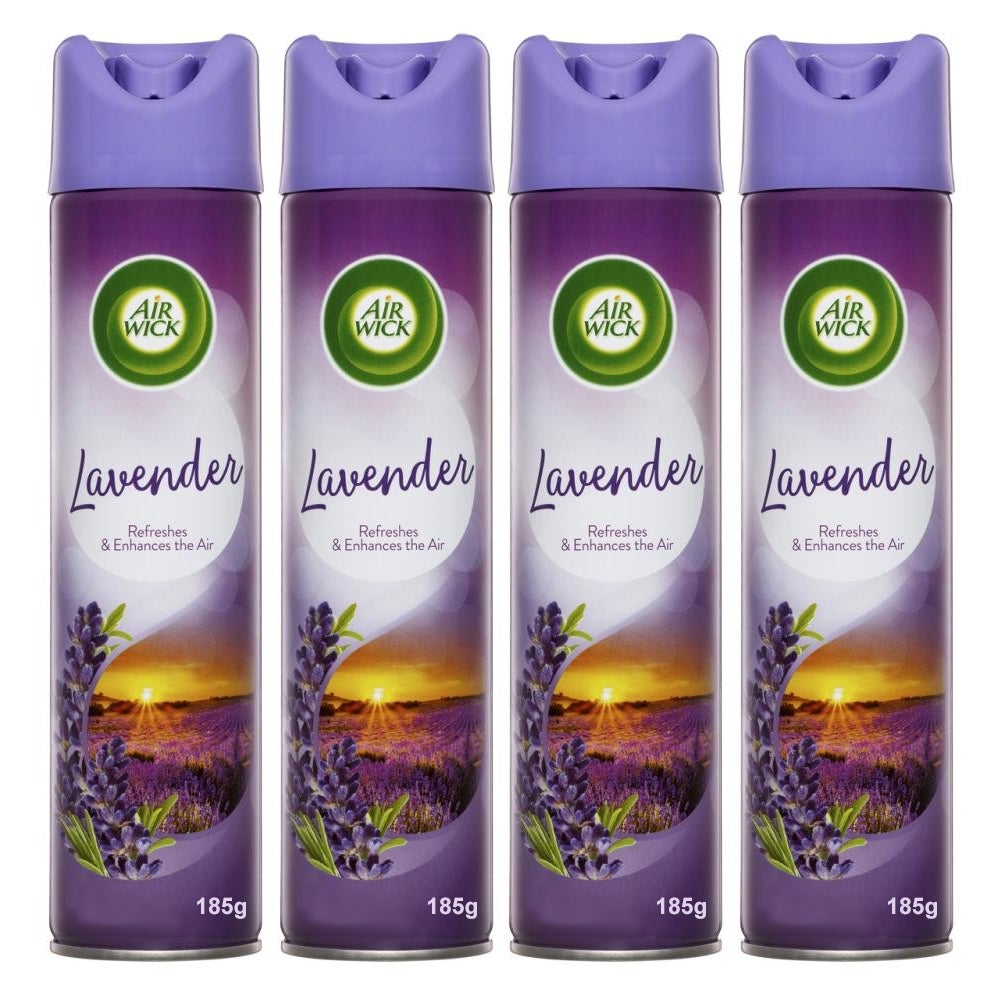 4x Air Wick 185g Air Freshener Home/Office Indoor Room Fragrance Spray Lavender