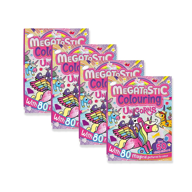 Buy 4x Bookoli Megatastic Colouring: Unicorns Colouring Book Art/Craft ...