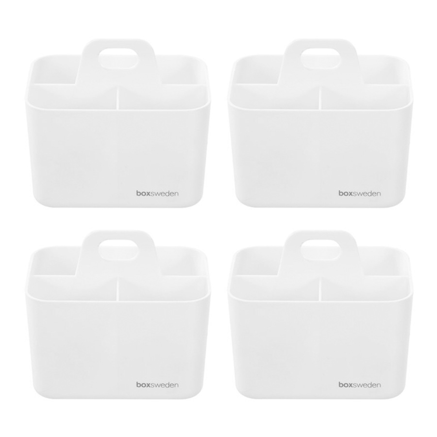 Buy 4x Boxsweden Caddo 3-Sec 15cm Stackable Storage Organiser w/ Carry ...