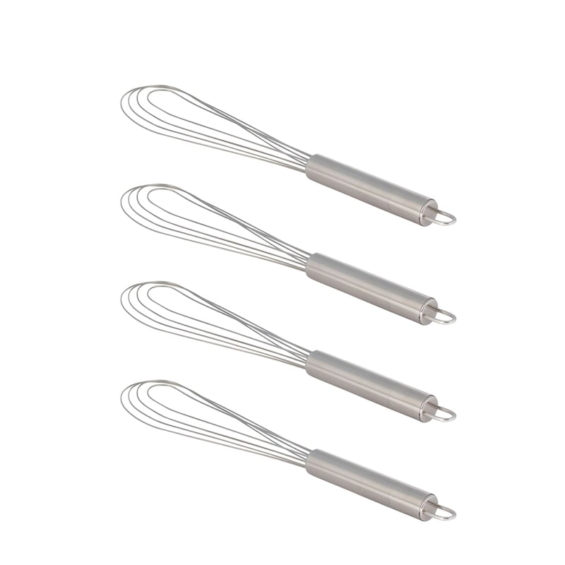 Buy 4x Cuisena 30cm Stainless Steel Flat Wire Whisk Mixer Baking ...