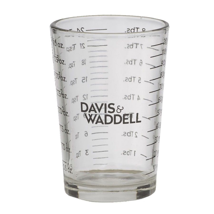 4x Davis & Waddell Essentials Glass Measuring Cup Baking/Cooking 6x8.5cm Clear