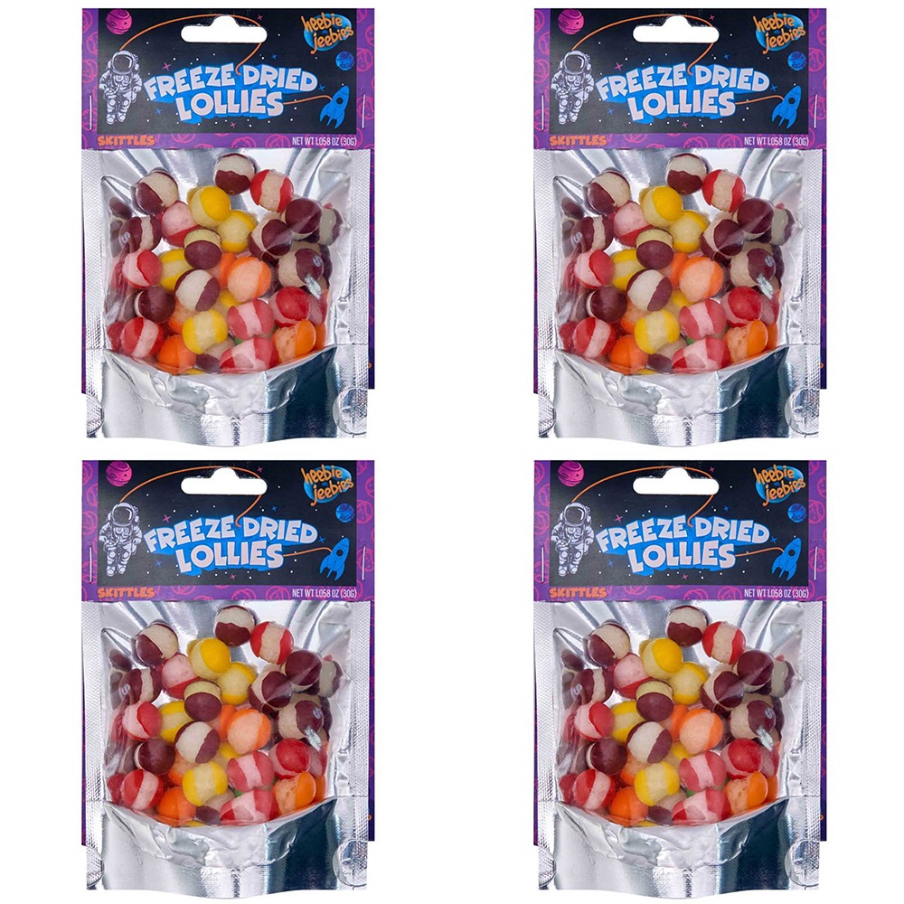 Buy 4x Heebie Jeebies 30g Skittles Freeze Dried Lollies Candy Sweets ...