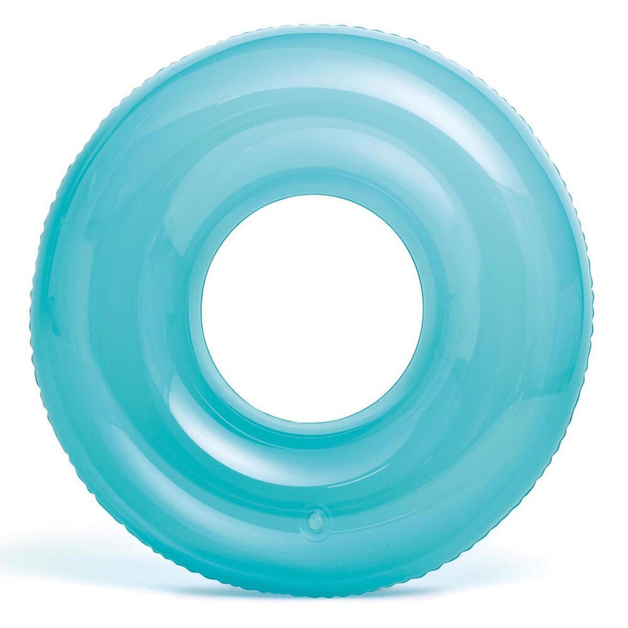 4x Intex Kids 76cm Transparent Tubes Swim Ring Round Swimming Pool Toy Assorted