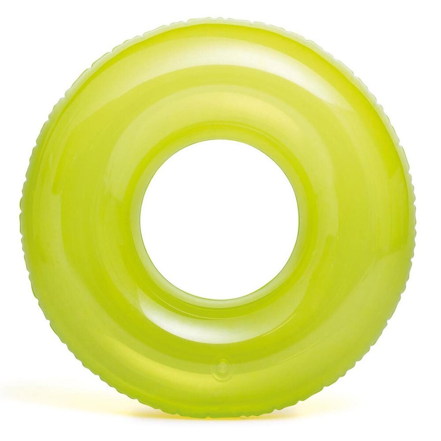 4x Intex Kids 76cm Transparent Tubes Swim Ring Round Swimming Pool Toy Assorted