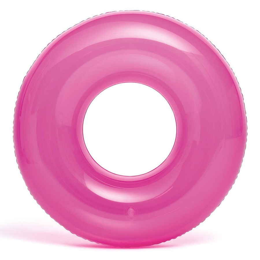 4x Intex Kids 76cm Transparent Tubes Swim Ring Round Swimming Pool Toy Assorted