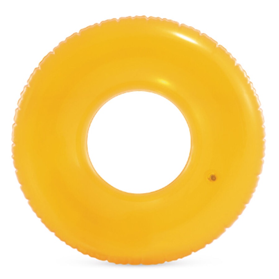 4x Intex Kids 76cm Transparent Tubes Swim Ring Round Swimming Pool Toy Assorted