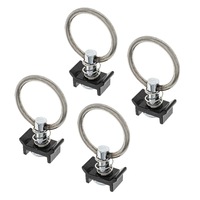 4x Jaylec Antra-Ring Moveable Fixing/Mounting Tie Downs/Lashing Track Rings