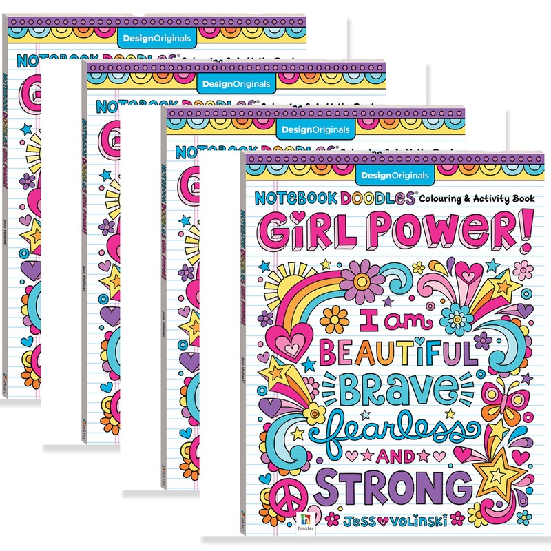 Buy 4x Kaleidoscope Notebook Doodles Girl Power Childrens Book Art