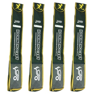 4x Kookaburra Hook In 2 Hockey Sling/Shoulder Bag 28-38.5'' StickGreen/Gold