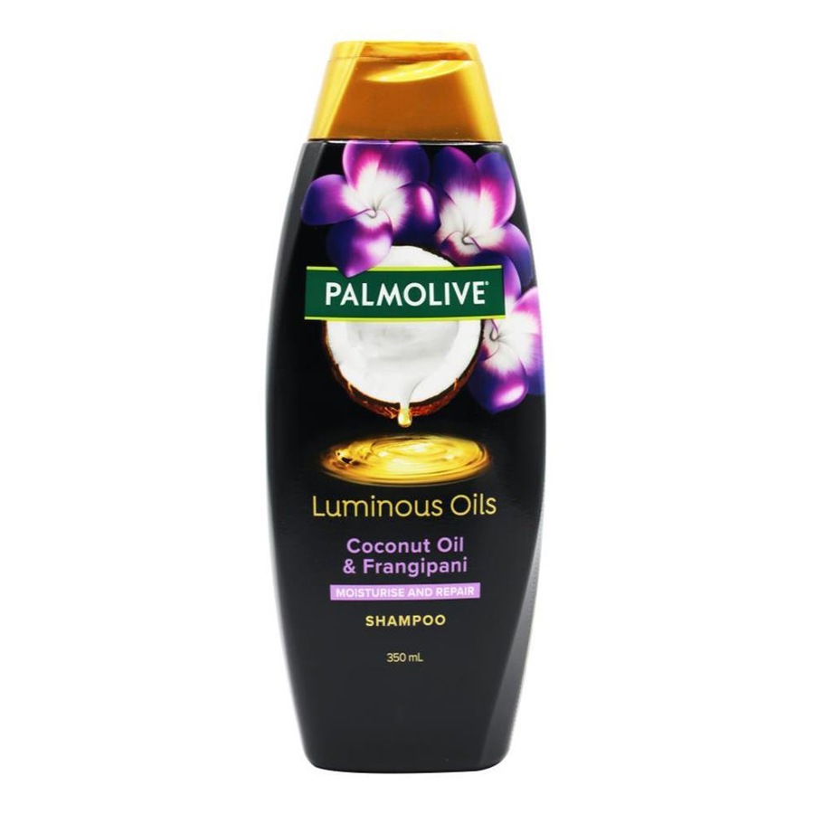 4x Palmolive 350ml Shampoo Luminous Oils w/ Coconut Oil & Frangipani Hair Care