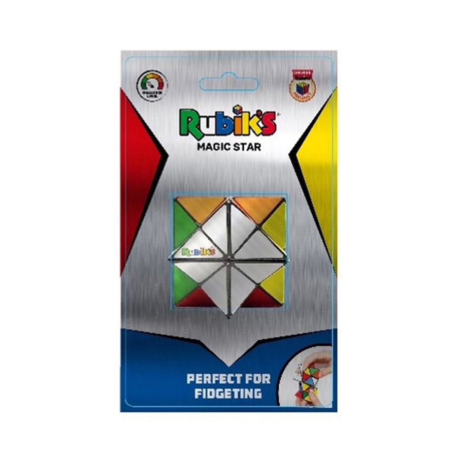 4x Rubiks Magic Star Fidget Cube Puzzle Metallic Kids/Children Educational Toy