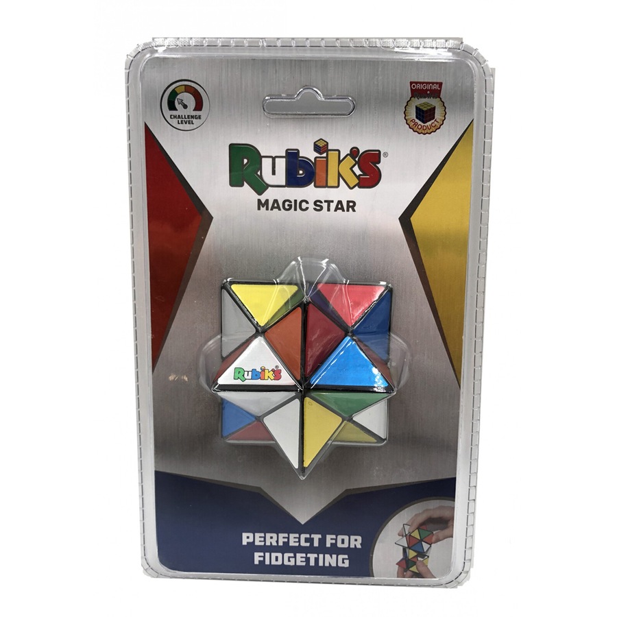 4x Rubiks Magic Star Fidget Cube Puzzle Metallic Kids/Children Educational Toy
